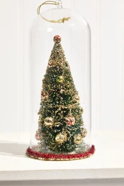 Decorator's Warehouse 7.5" Deco Tree in Glass Dome Ornament > Retro Brites|Christmas Decor