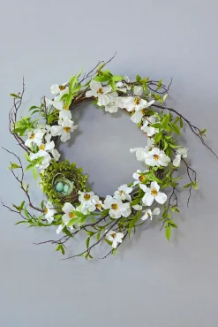 Decorator's Warehouse 20" Dogwood Wreath > Easter Decor|Easter Decor