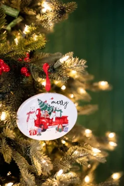 Decorator's Warehouse 4.7” Dolomite Holiday Truck & Polar Bear Ornament > Christmas Ornaments|Christmas Ornaments