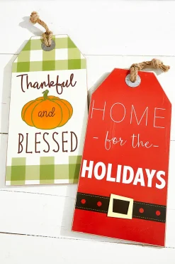 Decorator's Warehouse 15.75” Double Sided Holiday Wall Decor > Fall Decor|Christmas Sale