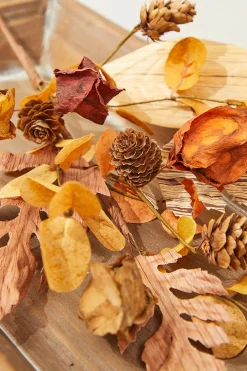Decorator's Warehouse 18'' Dry Leaf Lantern Fruit Spray > Fall Decor|Fall Decor