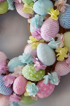 Decorator's Warehouse 15.75" Easter Egg With Flowers Wreath > Easter Decor|Easter Decor