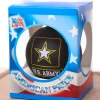 Decorator's Warehouse 3.25" Ebony U.S . Army Logo & Song Glass Ball Ornament > Christmas Decor|Christmas Ornaments
