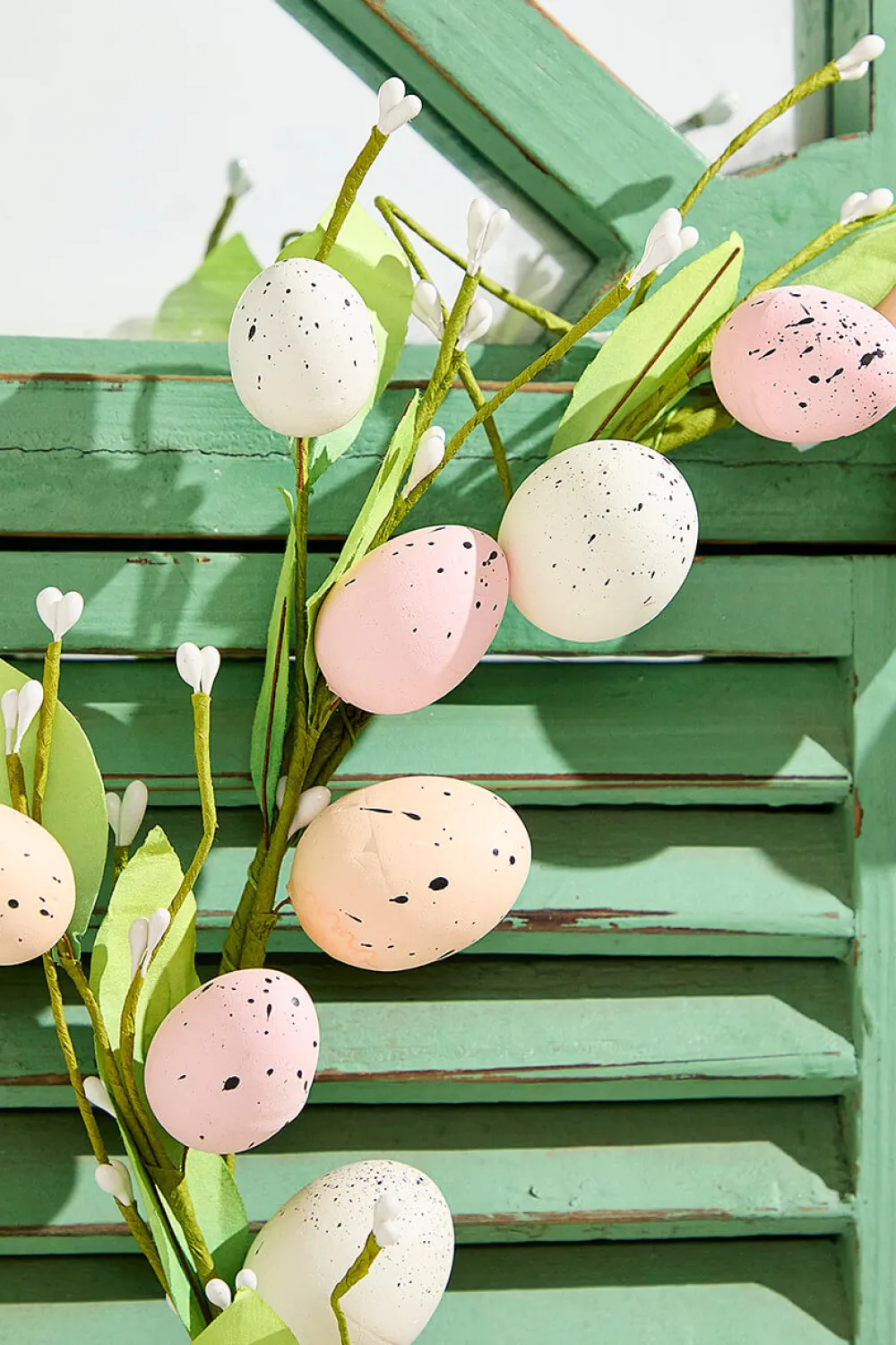 Decorator's Warehouse 14" Egg & Leaf Wreath - Large > Easter Decor|Easter Decor