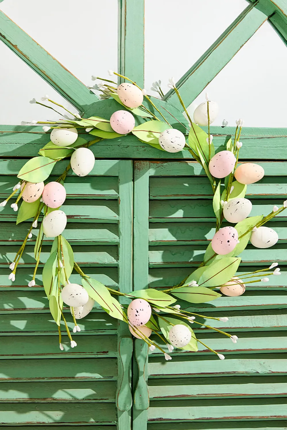 Decorator's Warehouse 12" Egg & Leaf Wreath - Small > Easter Decor|Easter Decor