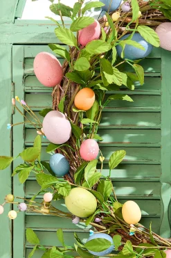 Decorator's Warehouse 16" Egg Wreath > Easter Decor|Easter Decor
