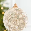Decorator's Warehouse 5" Embellished Pearl Glitter Ornament > Christmas Decor|Natural Elegance