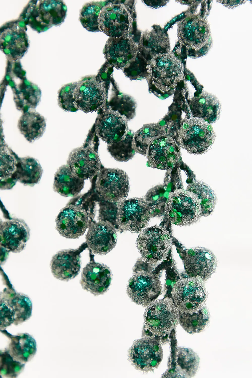 Decorator's Warehouse 31" Emerald Glitter Berry Spray > Jewel Tones|Traditional