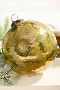 Decorator's Warehouse 5" Etched Brilliant Gold Ball Ornament > Christmas Decor|Natural Elegance