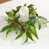 Decorator's Warehouse 6.5" Eucalyptus & Berry Ring > Cardinal|Christmas Accents