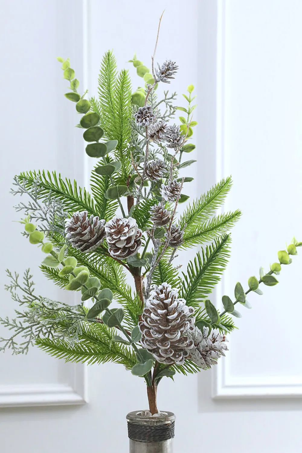 Decorator's Warehouse 32” Eucalyptus Cone Cedar Spray > Winter Woodland|Kristin'S Picks