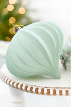 Decorator's Warehouse 6" Eucalyptus Flocked Onion Ornament > Christmas Decor|Christmas Ornaments