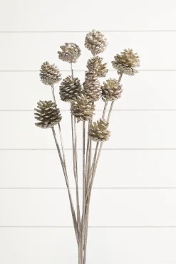 Decorator's Warehouse 21" Euro Cone Pick - Champagne > Nutcracker|Christmas Sprays