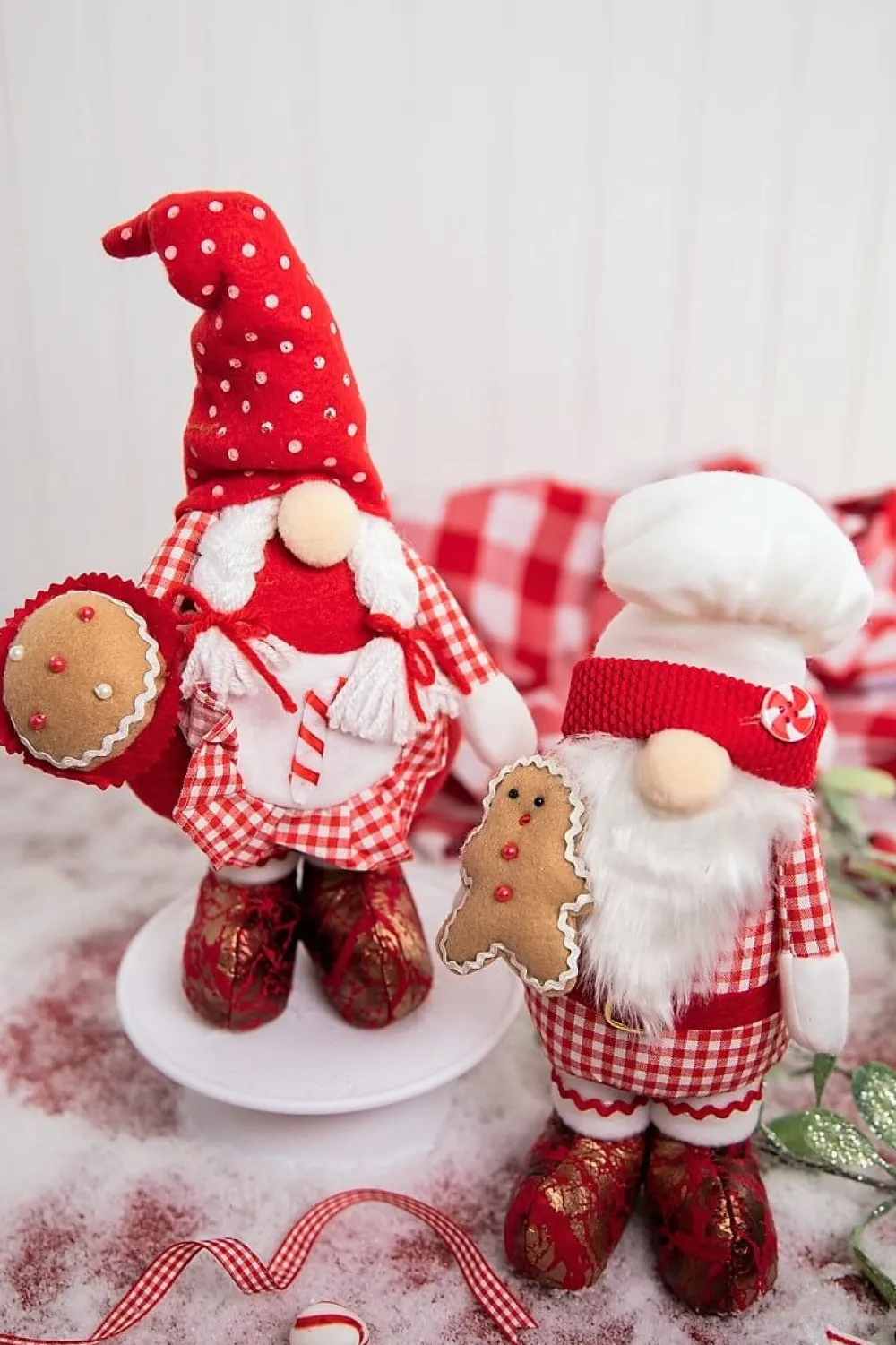 Decorator's Warehouse 13" Fabric Holiday Chef Gnome > Christmas Decor|Christmas Accents