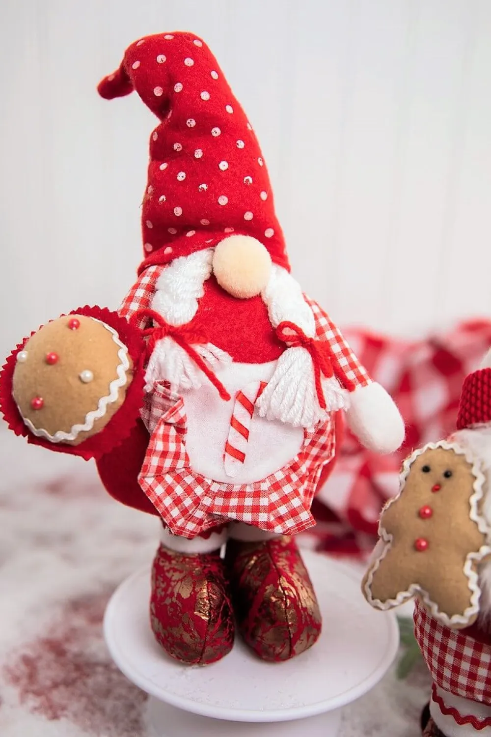 Decorator's Warehouse 13" Fabric Holiday Chef Gnome > Christmas Decor|Christmas Accents