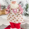 Decorator's Warehouse 11" Fabric Holiday Santa > Christmas Decor|Santas & Angels