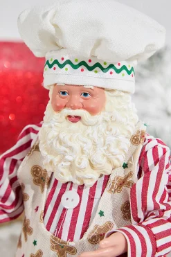 Decorator's Warehouse 11" Fabric Holiday Santa > Christmas Decor|Santas & Angels