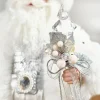 Decorator's Warehouse 20" Fabric Winter Santa With Jewel Staff > White Christmas|Santas & Angels