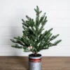 Decorator's Warehouse 24” Farmhouse Potted Snowy Pine Tree > Farmhouse|Tabletop & Accent Trees