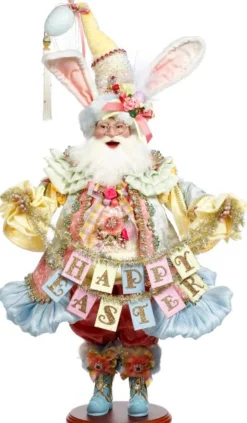 Decorator's Warehouse 26" Father Easter with Banner - Mark Roberts > Mark Roberts Easter|Mark Roberts Spring