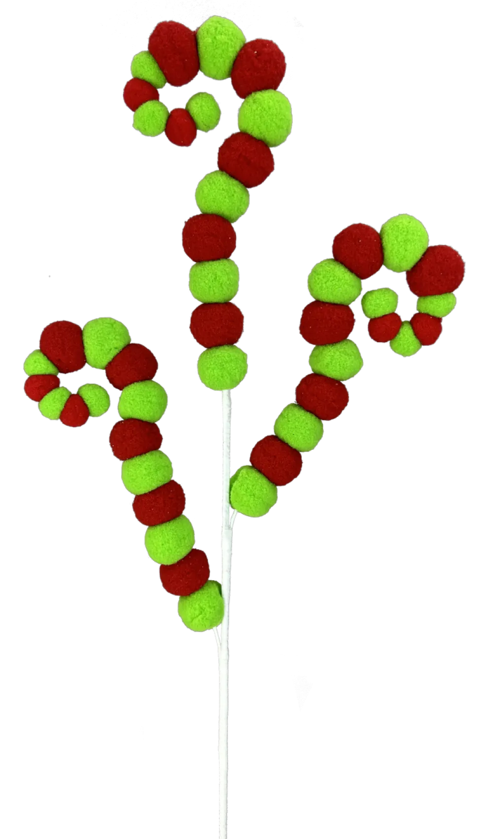 Decorator's Warehouse 28" Felt Ball Spiral Curly Spray > Storyville|Christmas Decor