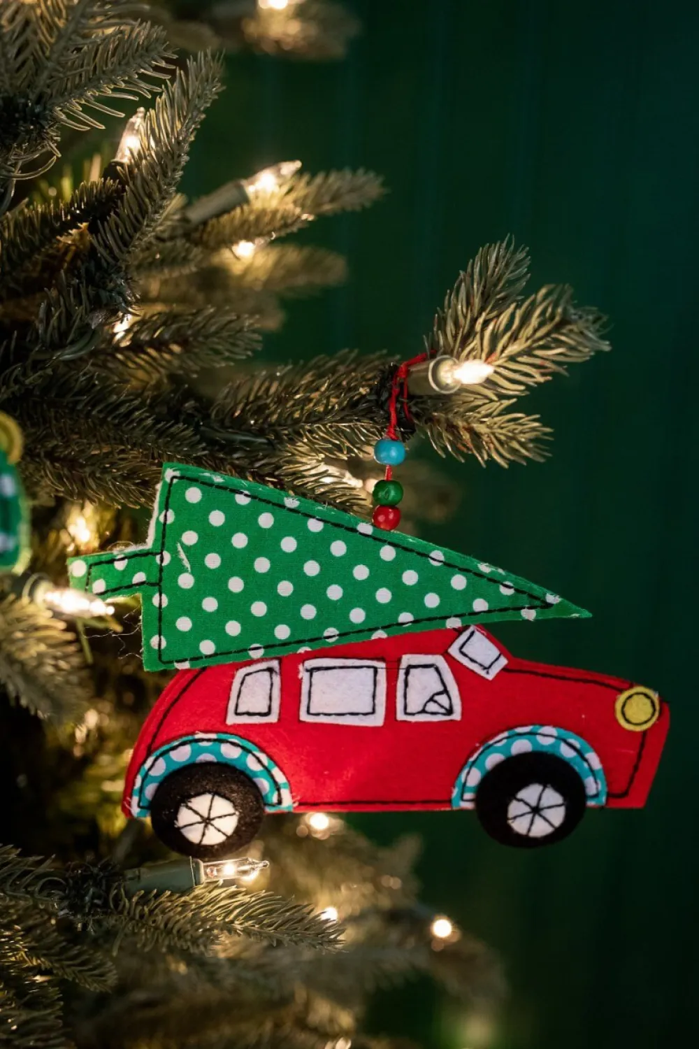 Decorator's Warehouse 4.5" Felt Car Christmas Ornaments > Christmas Ornaments|Christmas Ornaments