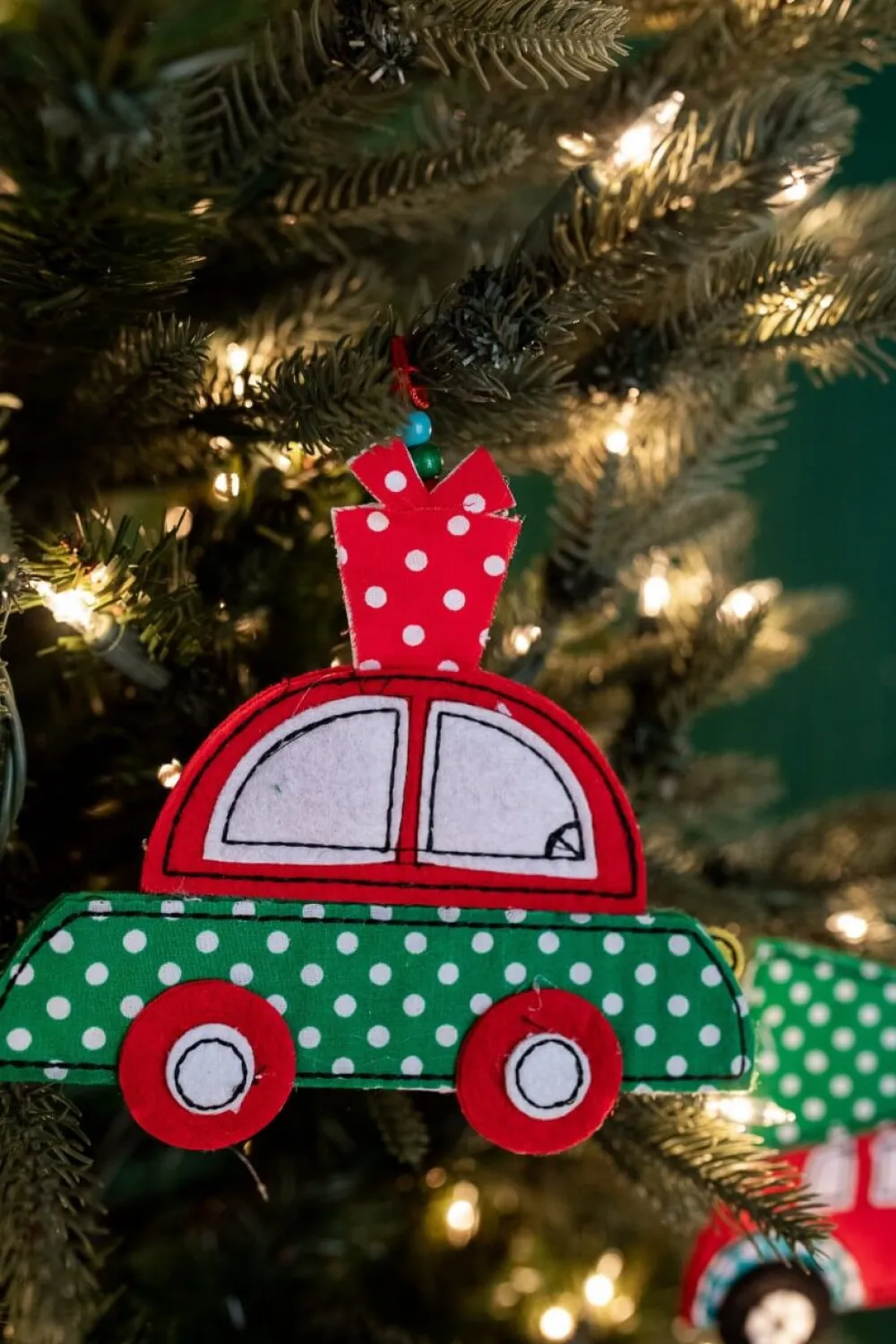 Decorator's Warehouse 4.5" Felt Car Christmas Ornaments > Christmas Ornaments|Christmas Ornaments