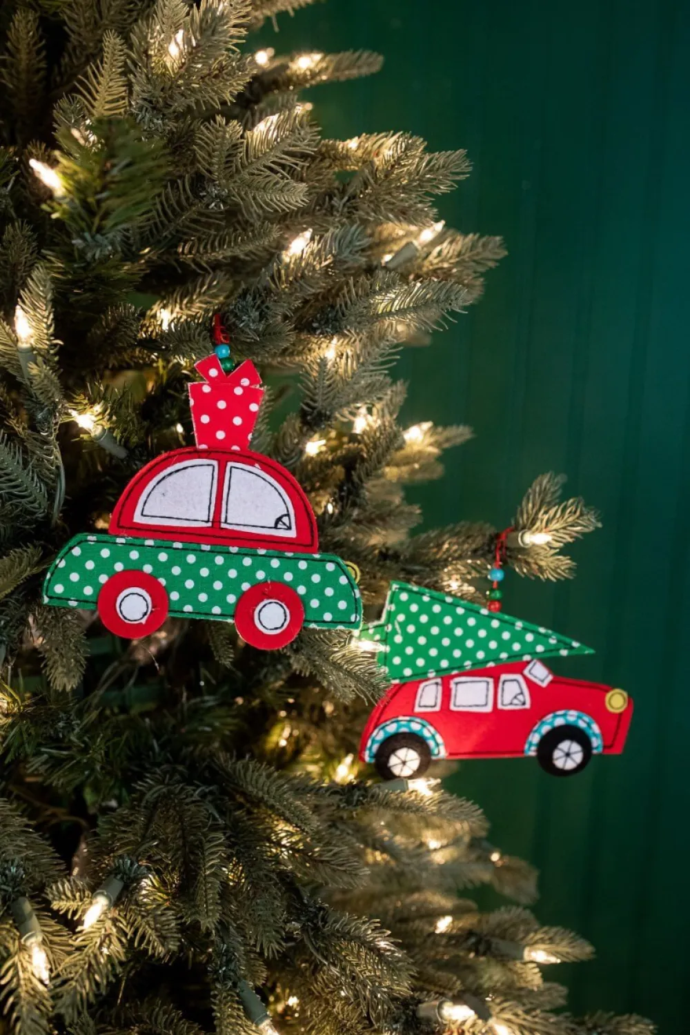 Decorator's Warehouse 4.5" Felt Car Christmas Ornaments > Christmas Ornaments|Christmas Ornaments