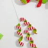 Decorator's Warehouse 30” Felt Double Sided Stripe Frizzy Curly Spray > Storyville|Christmas Sprays