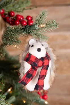 Decorator's Warehouse 4” Felt Hedgehog Ornament > Christmas Ornaments|Farmhouse