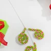 Decorator's Warehouse 28” Felt Stripe Spiral Curly Spray > Storyville|Christmas Sprays