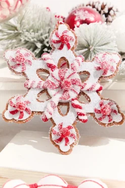 Decorator's Warehouse 8" Felt Sugar/Spice Snowflake > Christmas Ornaments|Christmas Decor
