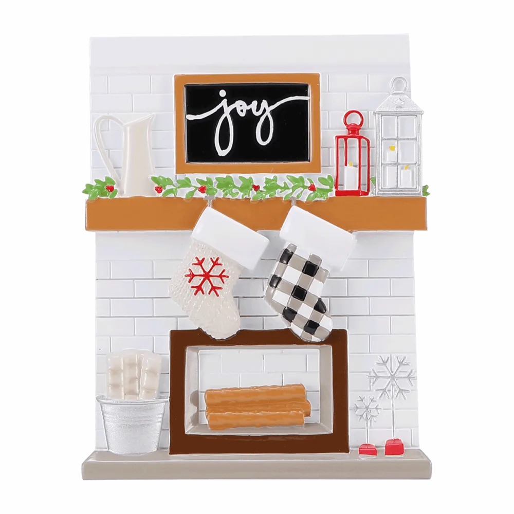 Decorator's Warehouse Fireplace Mantle Family of 2 Customizable Ornament > Christmas Ornaments|Christmas Decor