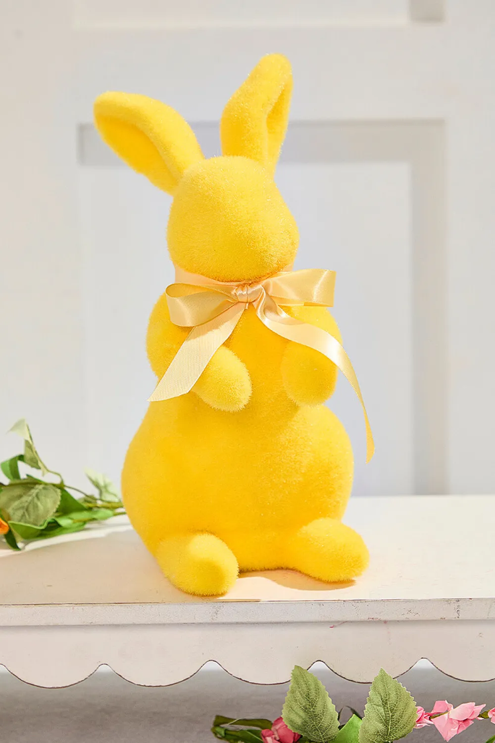 Decorator's Warehouse 11" Flocked Easter Bunny > Easter Table Decor|Easter Decor