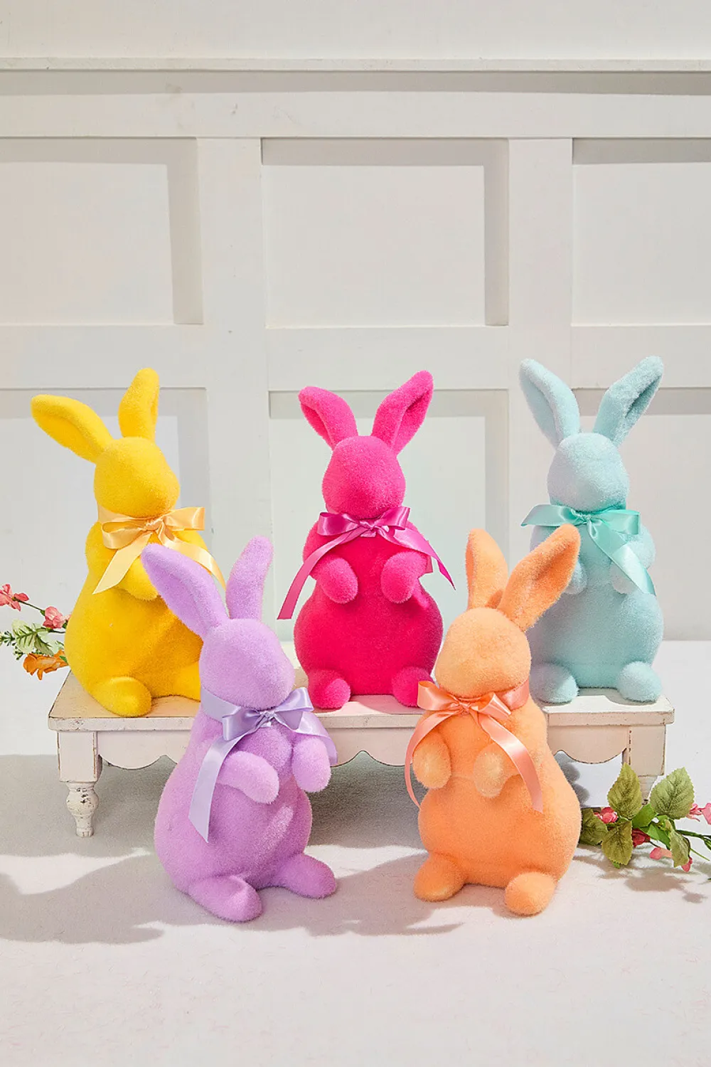 Decorator's Warehouse 11" Flocked Easter Bunny > Easter Table Decor|Easter Decor