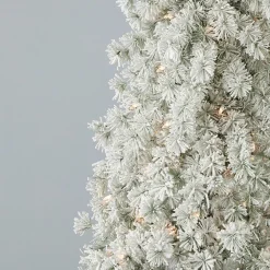 Decorator's Warehouse 6.5' Flocked Winter Fir Tree with 250 Warm White LED Lights > Christmas Decor|Flocked Or White