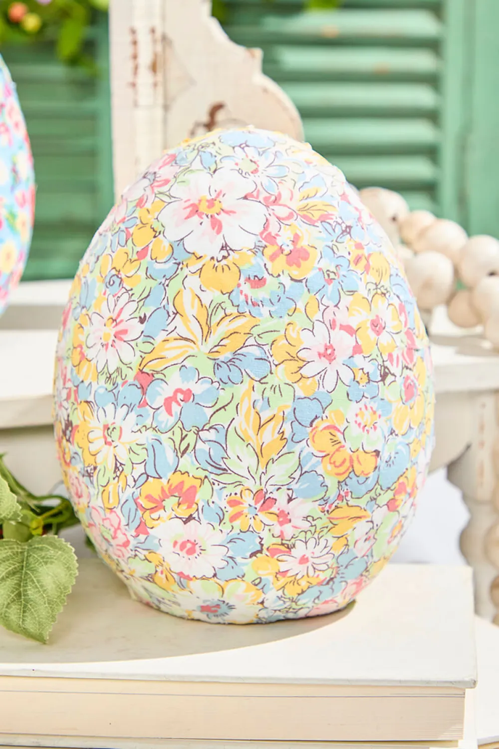 Decorator's Warehouse 8" Floral Fabric Egg > Easter Table Decor|Easter Decor