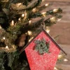 Decorator's Warehouse 6.75” Frosted Birdhouse Ornament > Christmas Ornaments|Cardinal