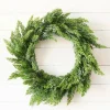 Decorator's Warehouse 22" Frosted Cedar Wreath > Natural Greenery|Christmas Decor
