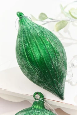 Decorator's Warehouse 4" - 6.5" Frosted Green Glass Ornament > Christmas Decor|Merry & Bright