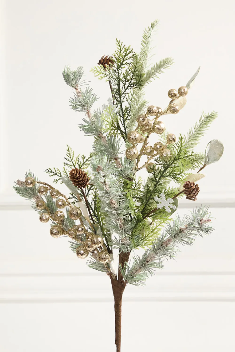Decorator's Warehouse 28” Frosted Mixed Pine Glitter Berry Spray > Christmas Decor|Christmas Sprays