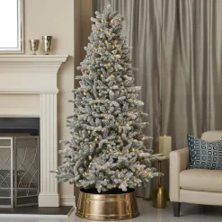 Decorator's Warehouse 7' Frosted Palmetto Pine LED Tree > Christmas Decor|Flocked Or White