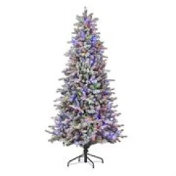 Decorator's Warehouse 7' Frosted Palmetto Pine LED Tree > Christmas Decor|Flocked Or White