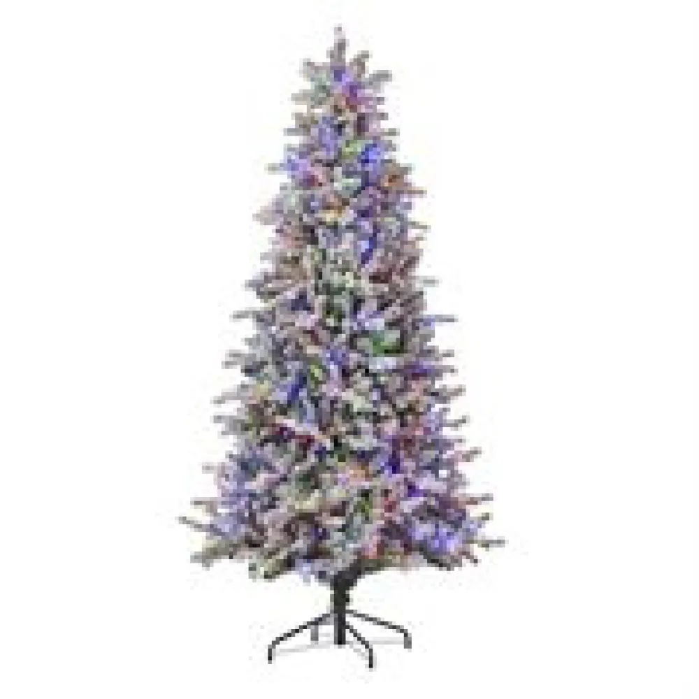 Decorator's Warehouse 7' Frosted Palmetto Pine LED Tree > Christmas Decor|Flocked Or White