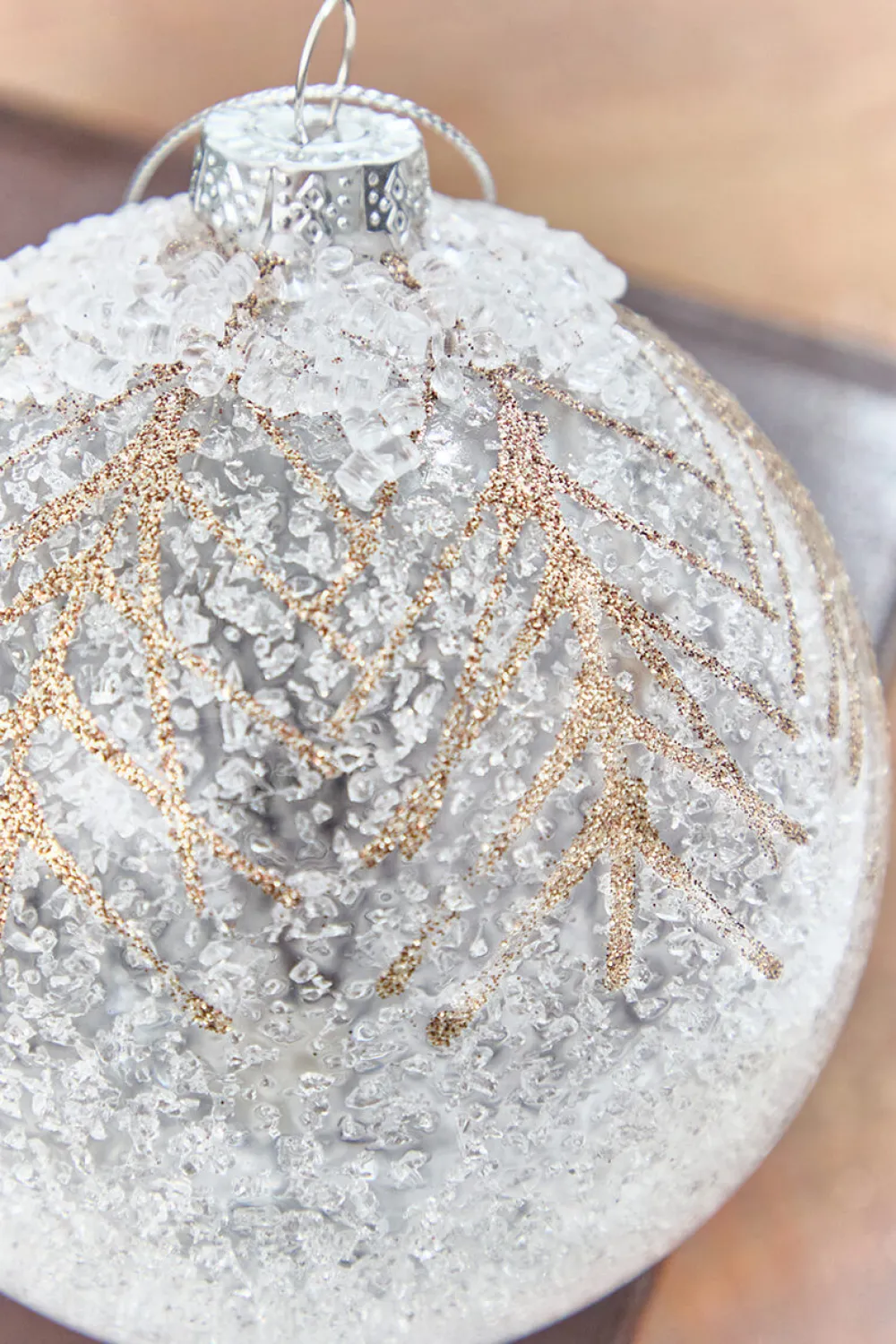 Decorator's Warehouse 5" - 7" Frosted Pine Glass Ornament > Christmas Decor|Christmas Ornaments