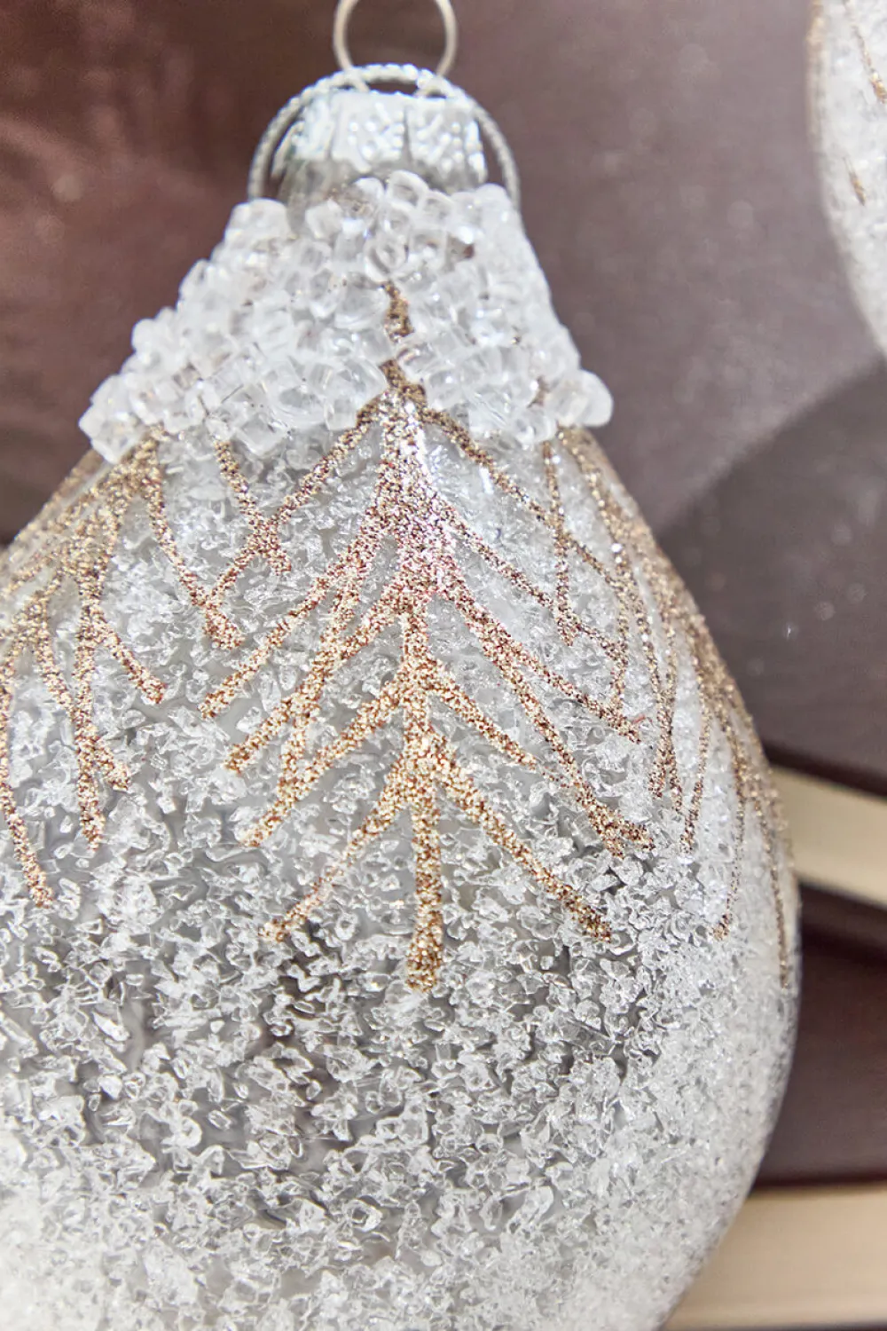 Decorator's Warehouse 5" - 7" Frosted Pine Glass Ornament > Christmas Decor|Christmas Ornaments