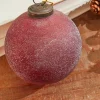 Decorator's Warehouse 4" Frosted Ruby Glass Ornament > Christmas Decor|Christmas Ornaments