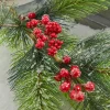 Decorator's Warehouse 32” Frost Pine Berry Spray - Red & Green > Christmas Sprays|Christmas Decor