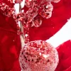 Decorator's Warehouse 25.5" Fruit and Magnolia Leaf Spray > Christmas Sprays|Red & Silver