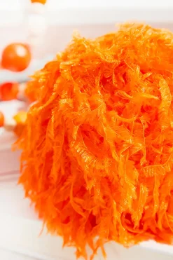 Decorator's Warehouse 4" Furry Orange Fabric Ball Ornament > Halloween|Halloween